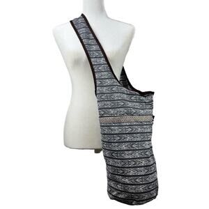 Chic Black and White Patterned Sling Backpack
